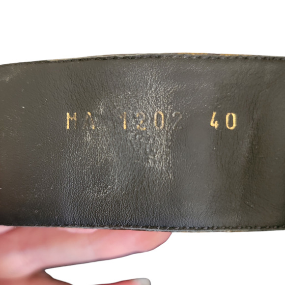 Louis Vuitton Monogram Bom Dia Leather Sandals LV Logo Brown Black Flat 10 40 - Picture 6 of 14